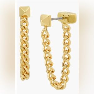 All Saints Pyramid Stud Chain Swag Drop Earrings